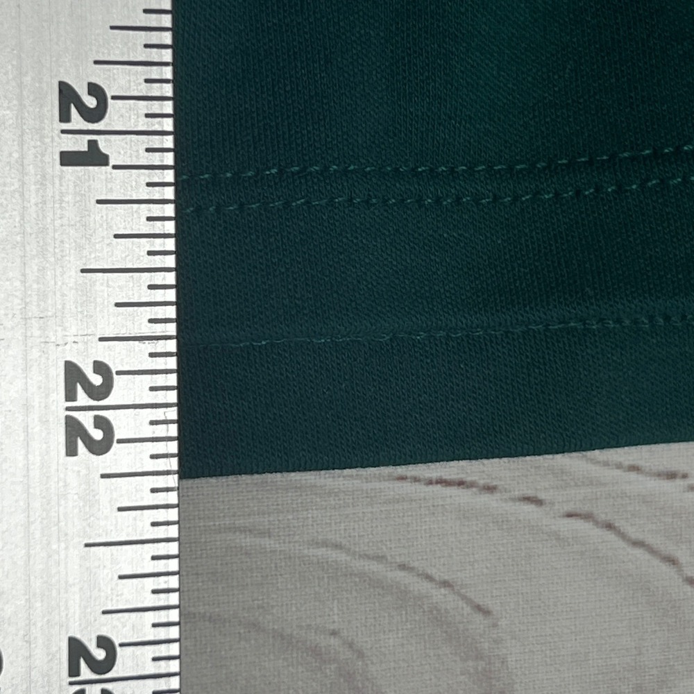L.L.Bean Supima Cotton T-Shirt Womens XL Green Solid Long Sleeve Crewneck Top - Picture 4 of 7